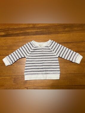 Peek Cream & Navy Striped Sweatshirt Size 6-12 Months